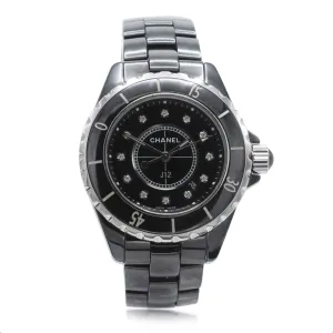 Chanel J12 33mm Black Ceramic Quartz Watch - Ref: H1625