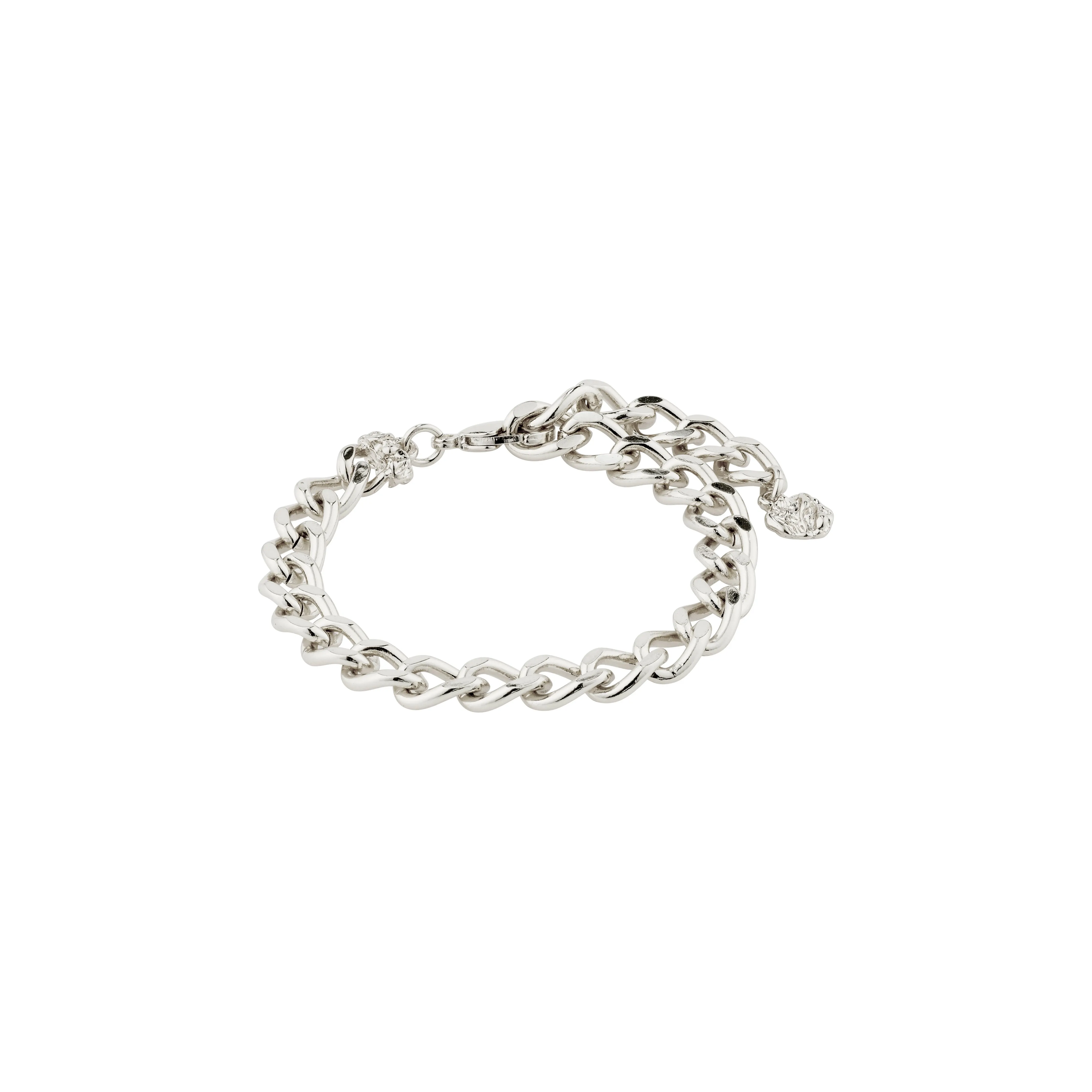 CHARM curb chain bracelet silver-plated