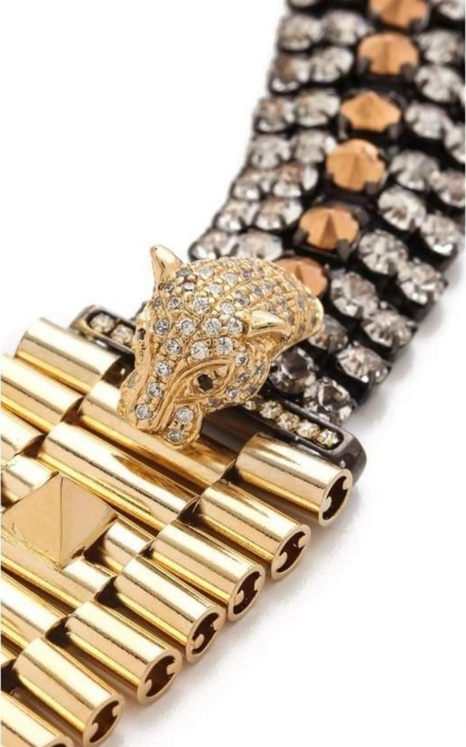 Cheetah Head Crystal Bracelet