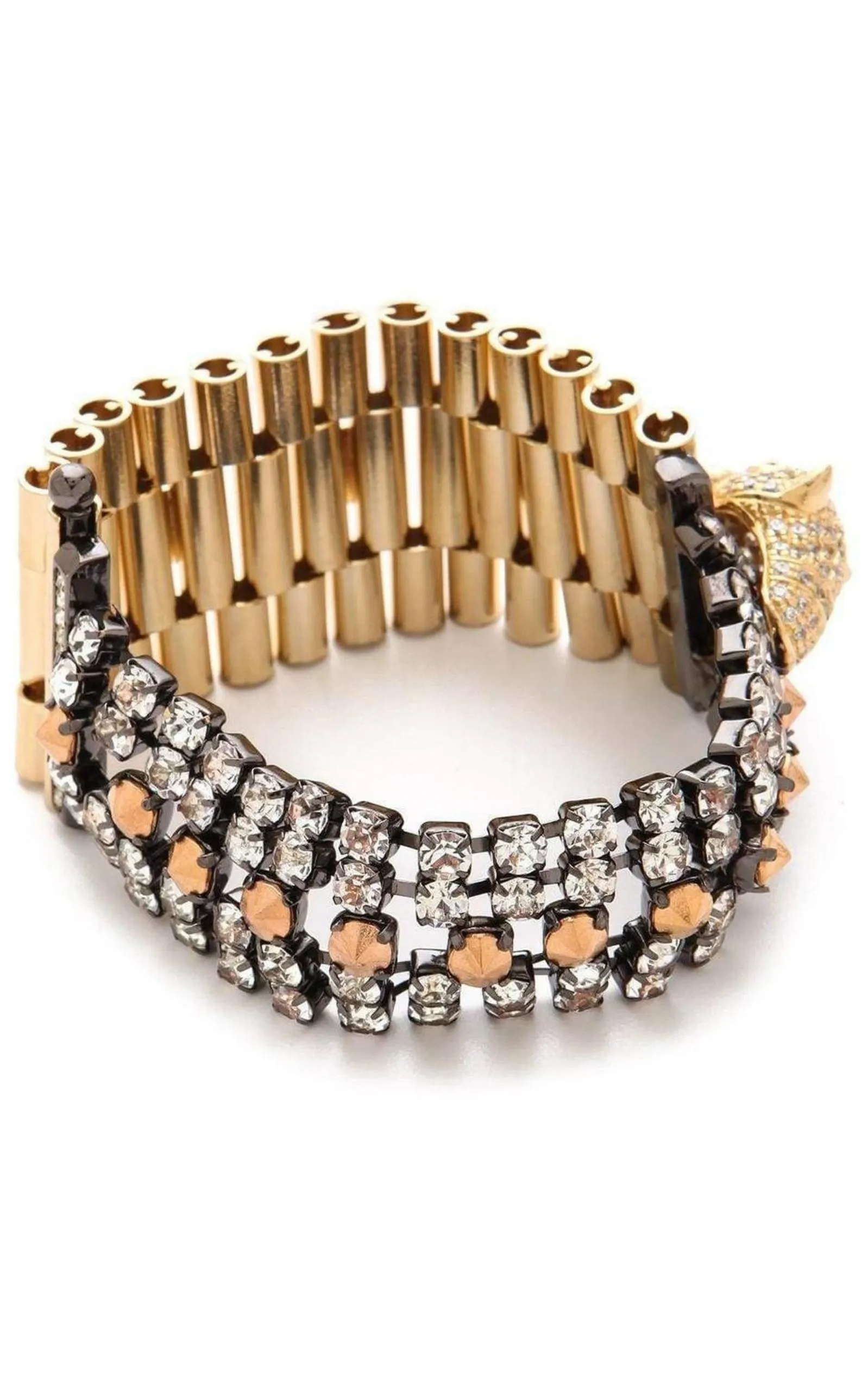 Cheetah Head Crystal Bracelet