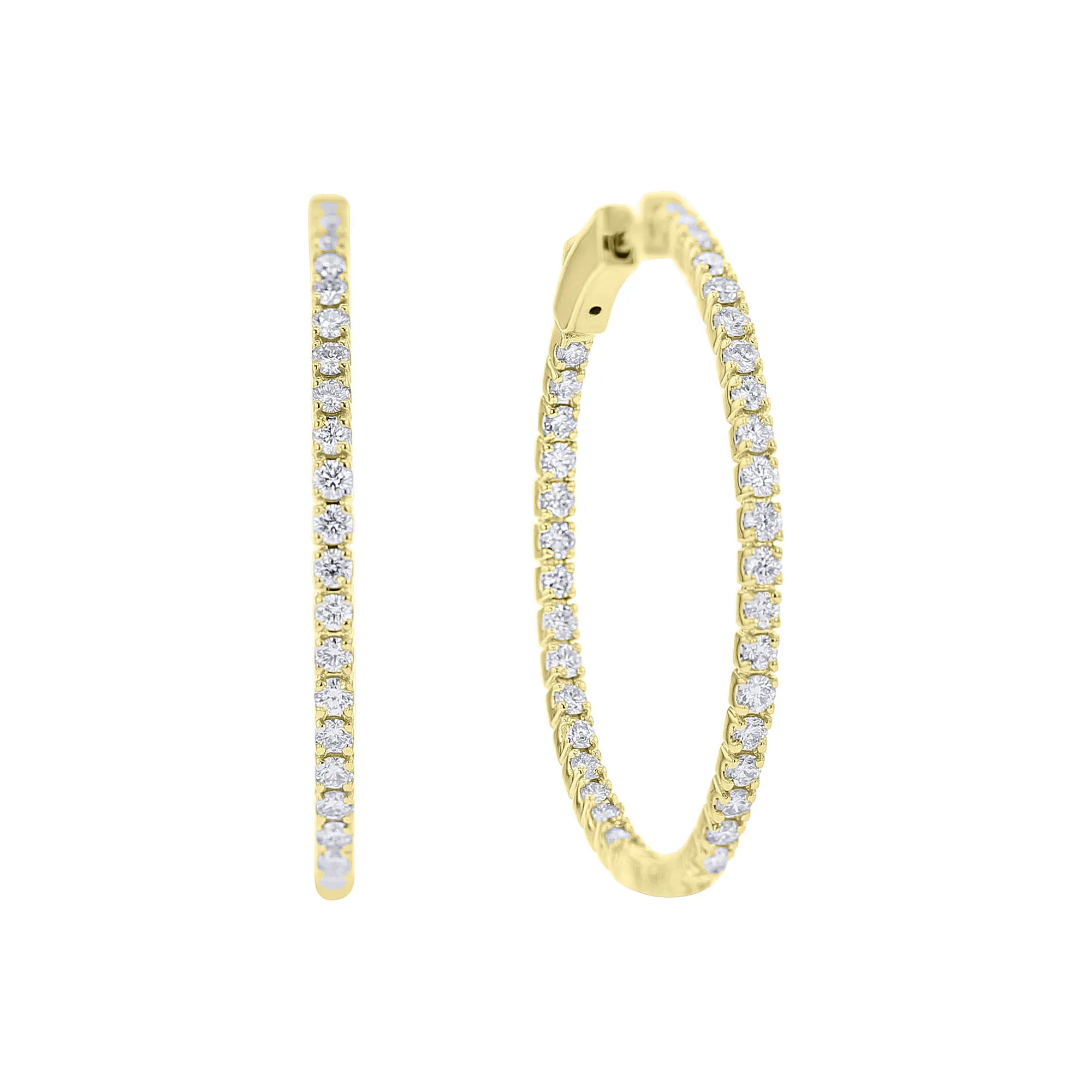 Cielo Diamond Hoop Earrings 1 1/2ct