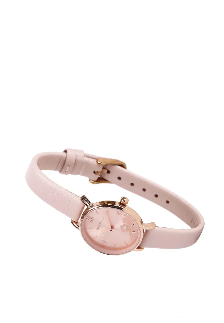 Claire Rose Gold Leather Analog Watch (Nude)