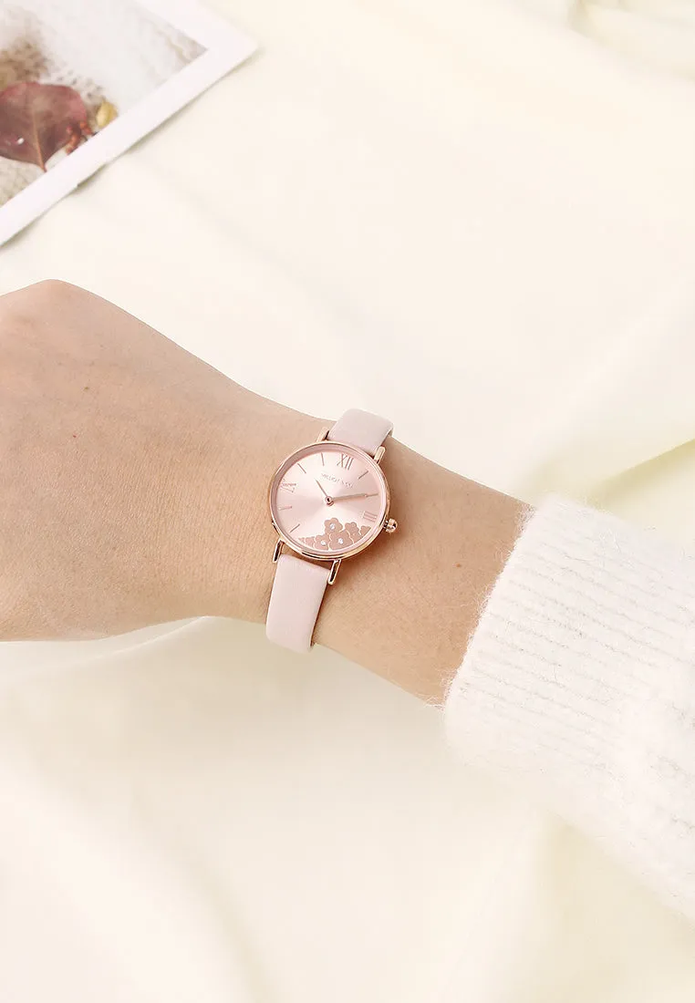 Claire Rose Gold Leather Analog Watch (Nude)