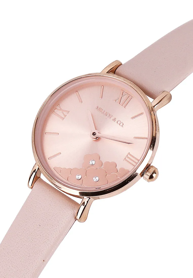 Claire Rose Gold Leather Analog Watch (Nude)