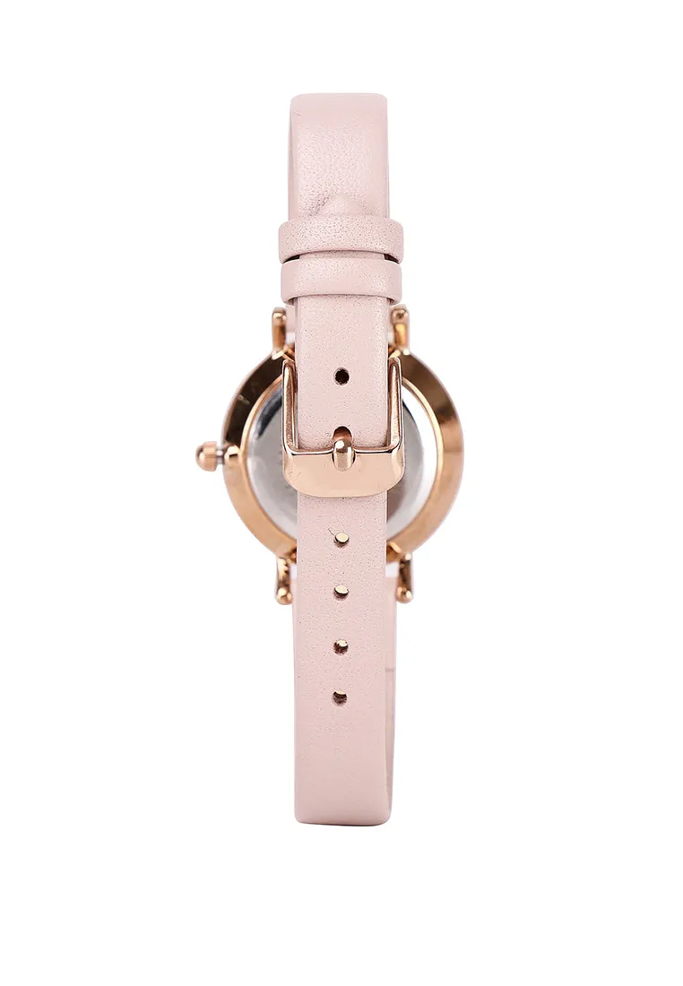 Claire Rose Gold Leather Analog Watch (Nude)
