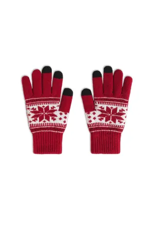 Classic Holiday Knit Touchscreen Gloves