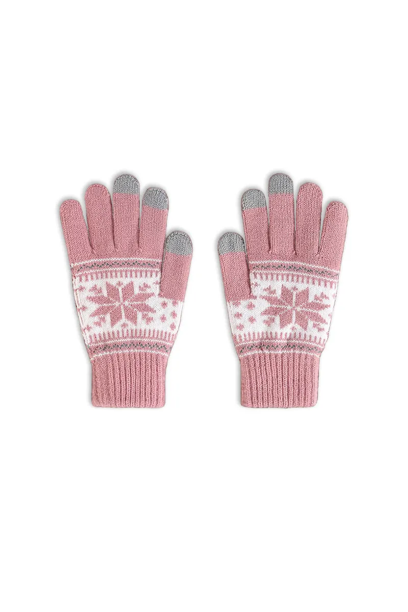Classic Holiday Knit Touchscreen Gloves