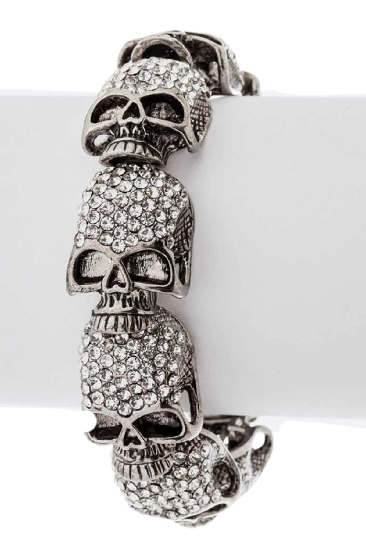 Crystal Skull Stretch Bracelet