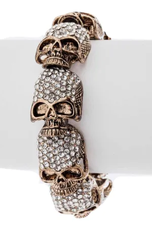 Crystal Skull Stretch Bracelet