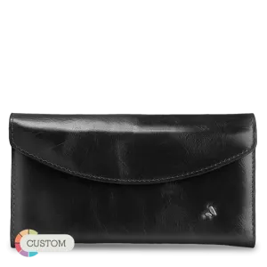 Customizable Classic Leather Lady Wallet - Premium leather Horizontal lady wallet