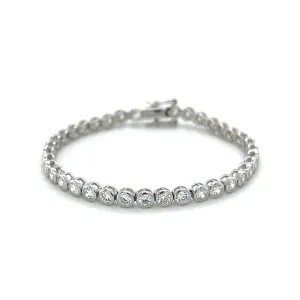 Diamond Round CZ’s Bezel Set Tennis Bracelet