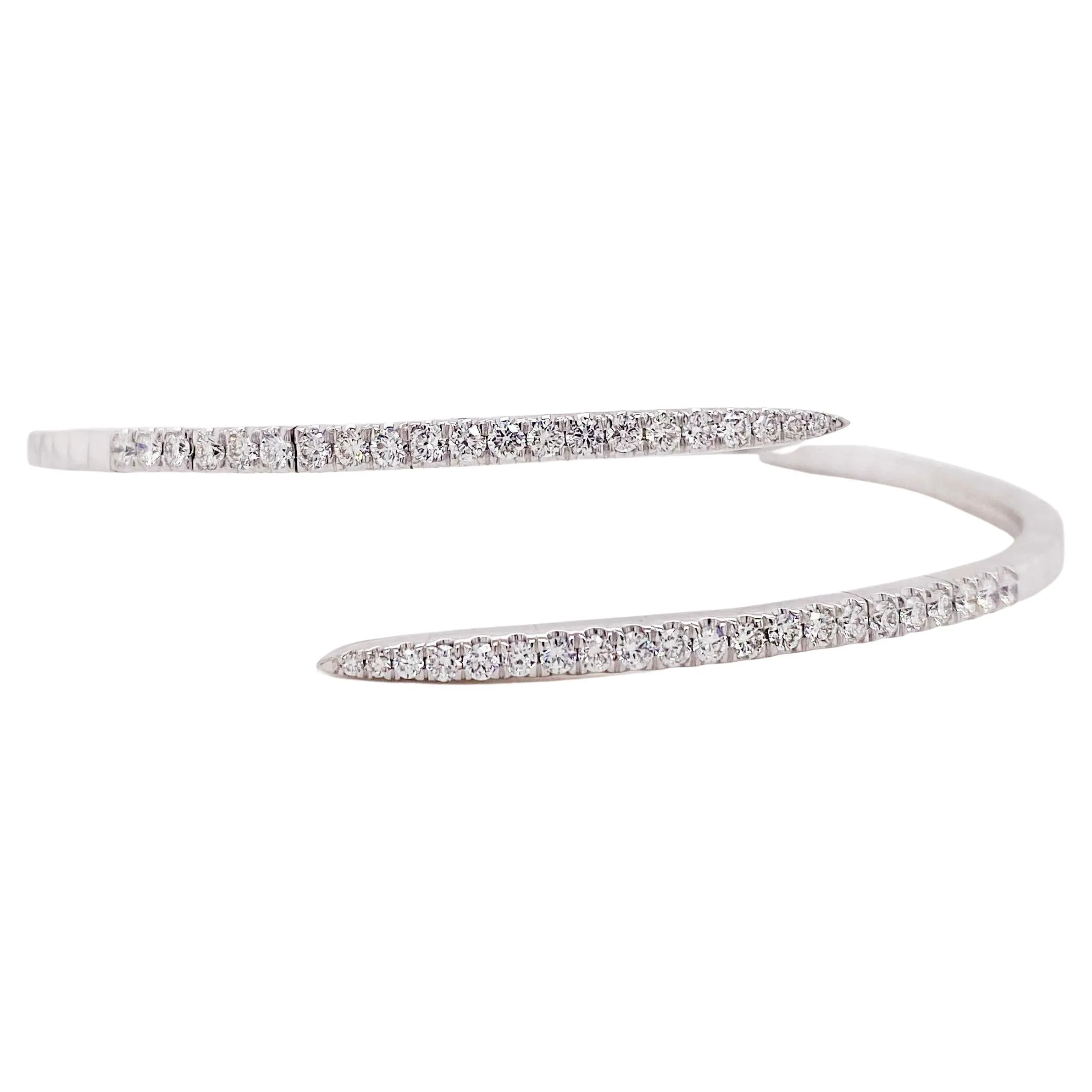 Diamond Spike Bangle Bracelet