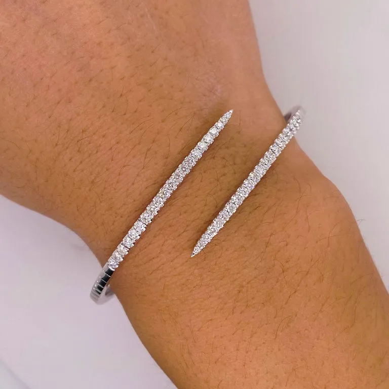 Diamond Spike Bangle Bracelet