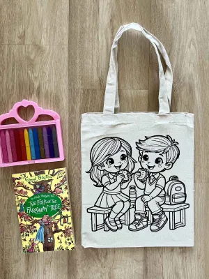 DIY Colouring Best Friends Tote Bag