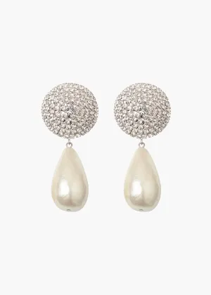 Dorrit Earrings -- Crystal Pearl