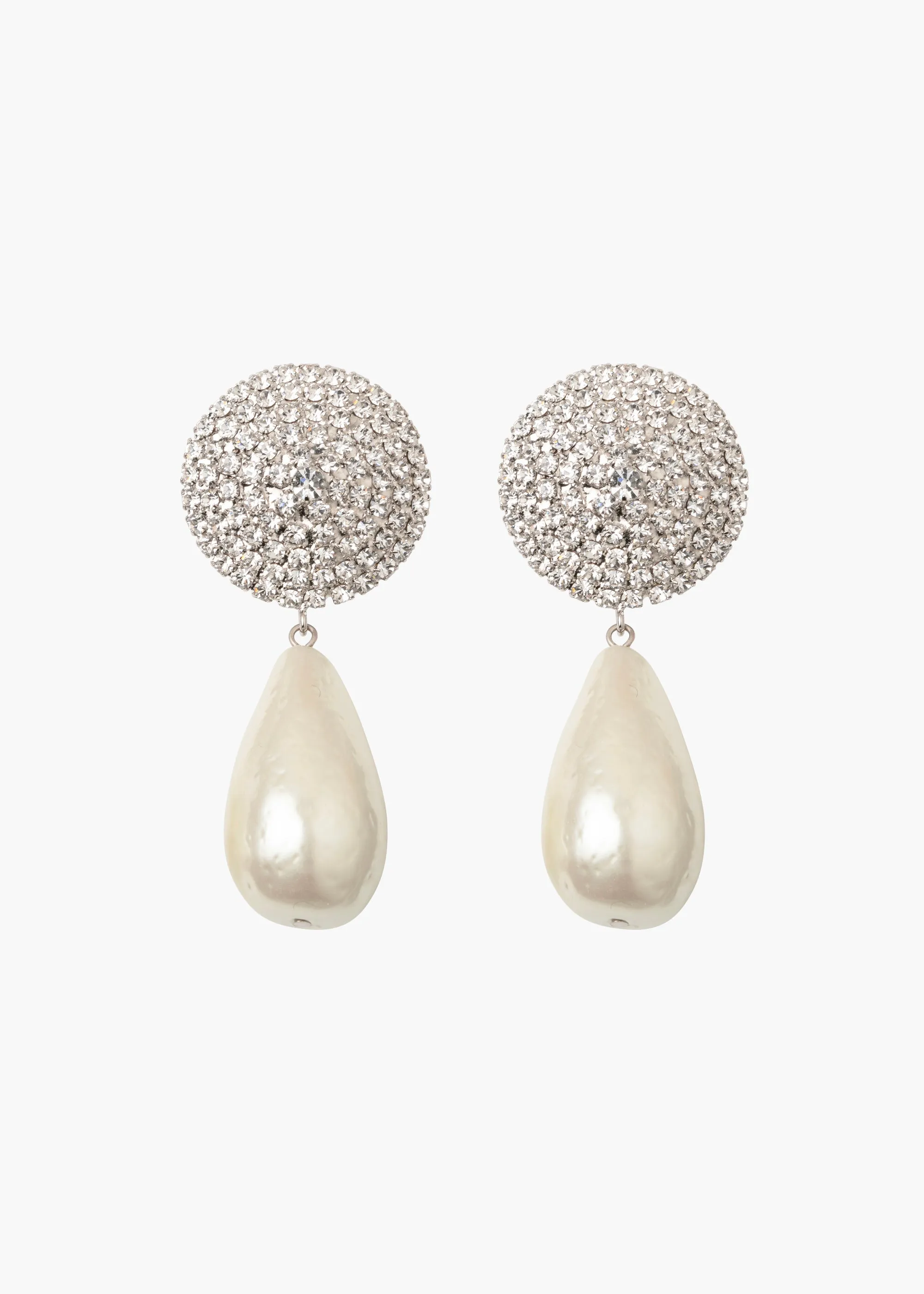 Dorrit Earrings -- Crystal Pearl