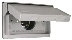 Eaton S3999-SP Weatherproof Cover, 3/4 in L, 4-3/4 in W, Plastic, Gray :EA: QUANTITY: 1