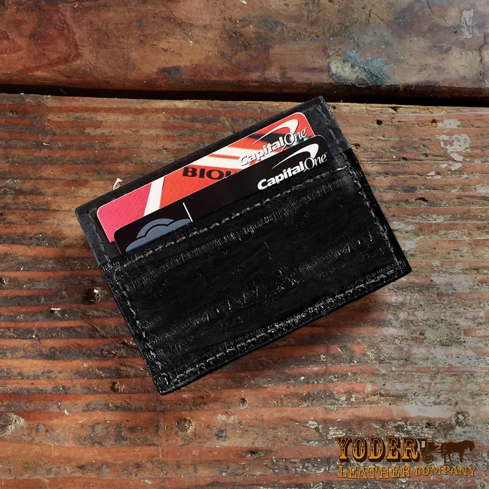 Eel Black Clip Wallet