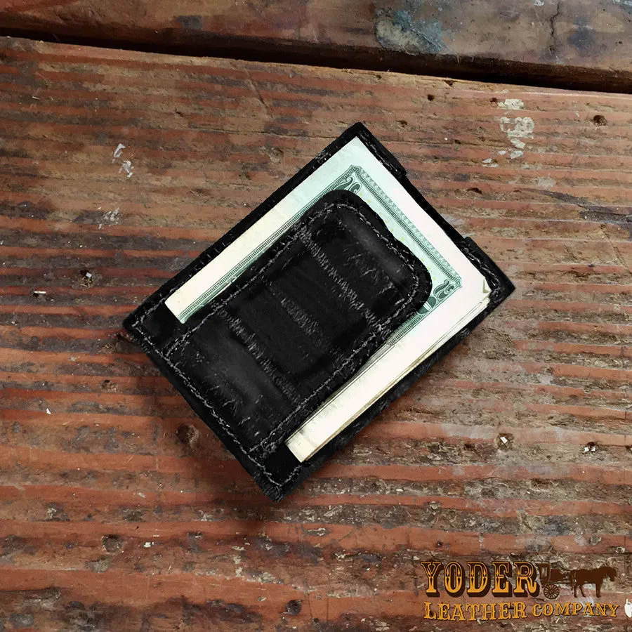 Eel Black Clip Wallet