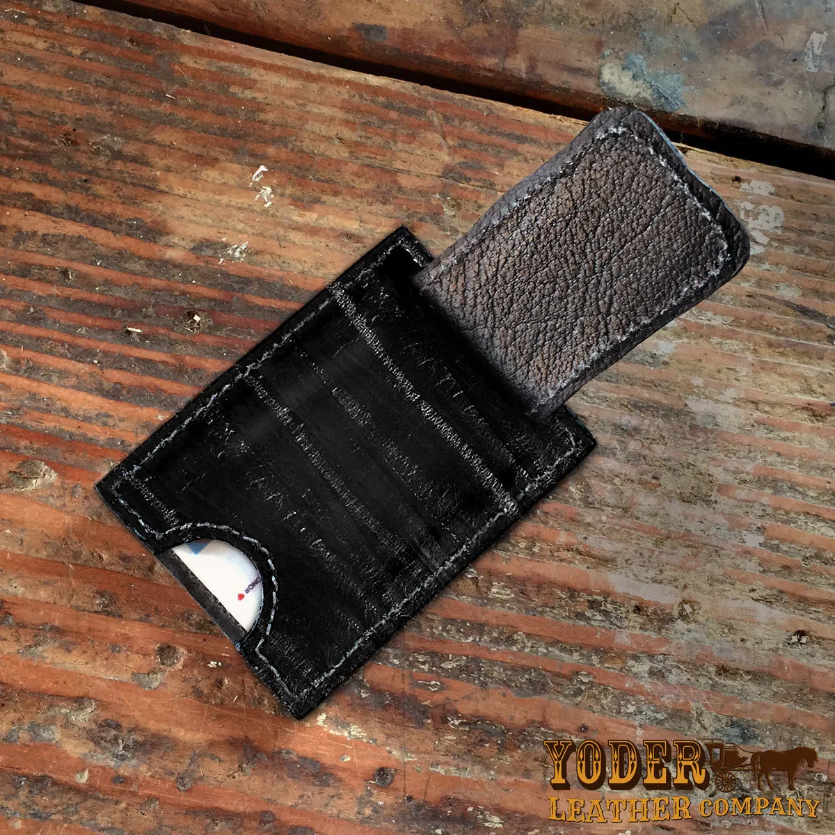 Eel Black Clip Wallet