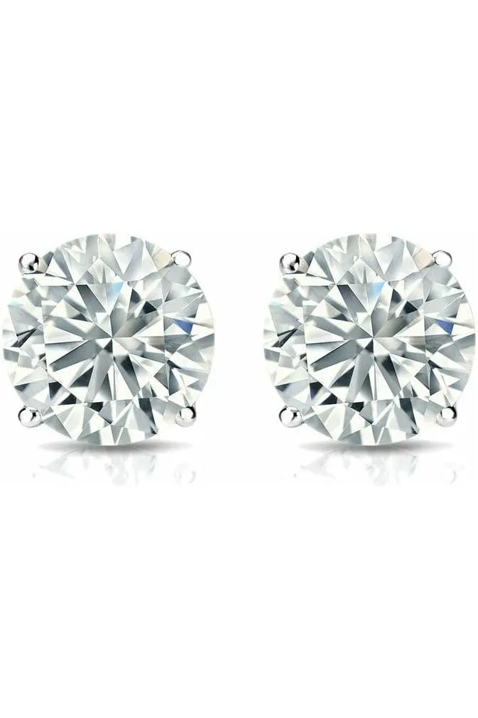 FC Creations Earrings 14K Gold Diamond Studs CTTW  0.50 Carat | White Gold