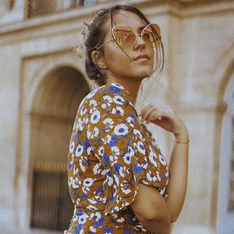 Festival Indie Oversize Butterfly Gradient Lens Sunglasses C124