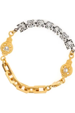 French Kande Bracelet Honfleur Chain with Austrian Crystal & Mini Dunkerque Connectors | SG773-X