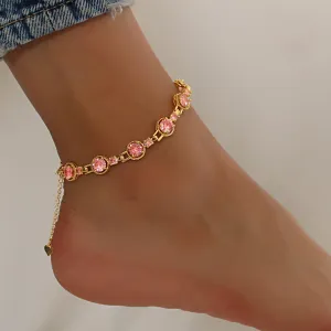 Full Stones CZ Anklet A 2108 (G) P