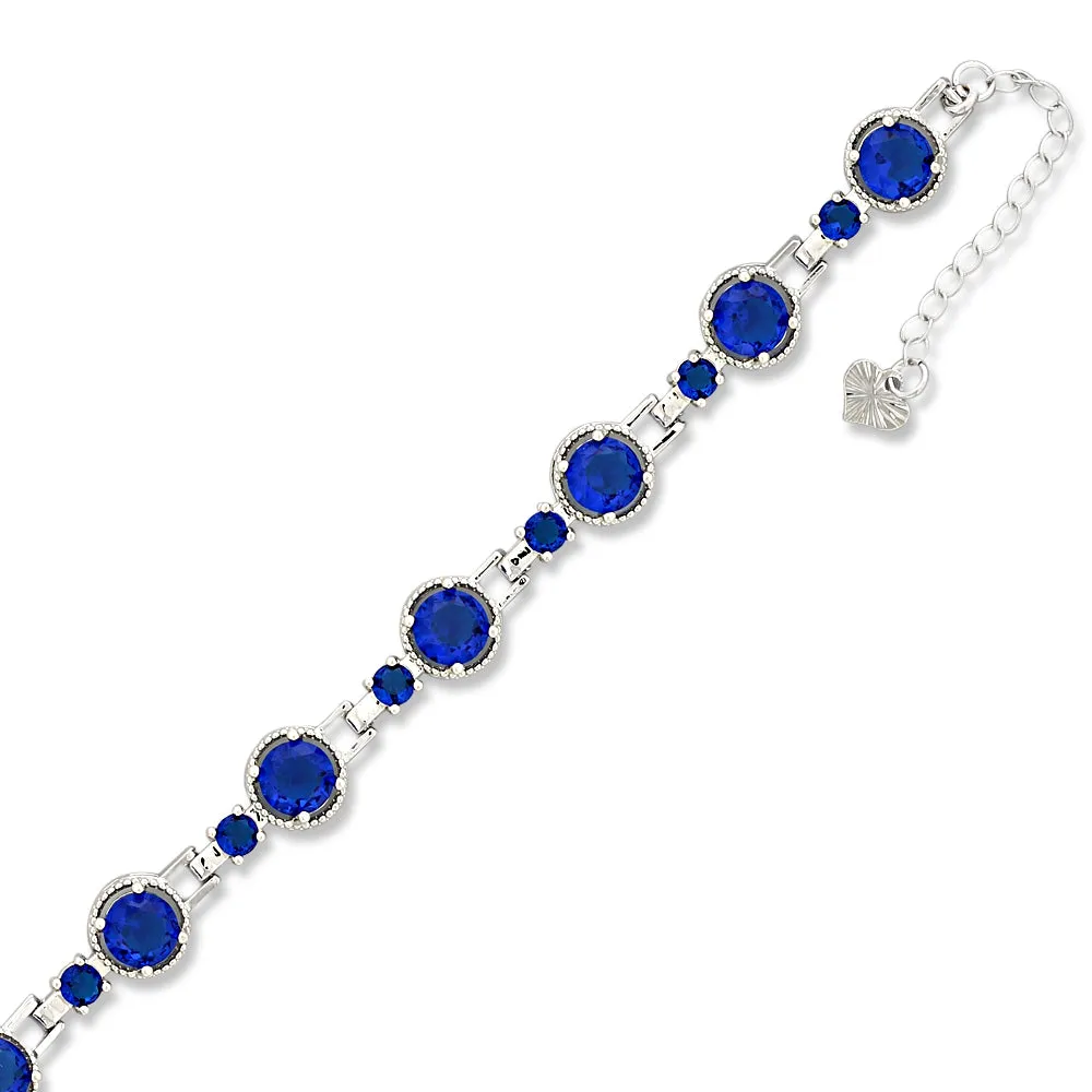 Full Stones CZ Anklet A 2108 (S) BL
