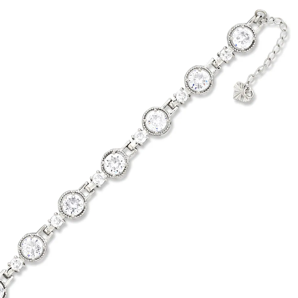 Full Stones CZ Anklet A 2108 (S) W