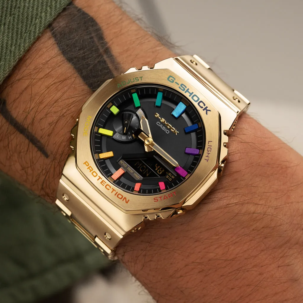 G-Shock CasiOak Yellow Gold Rainbow