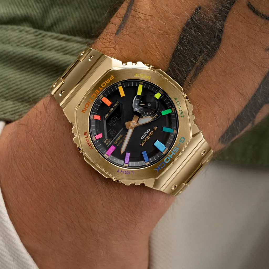 G-Shock CasiOak Yellow Gold Rainbow