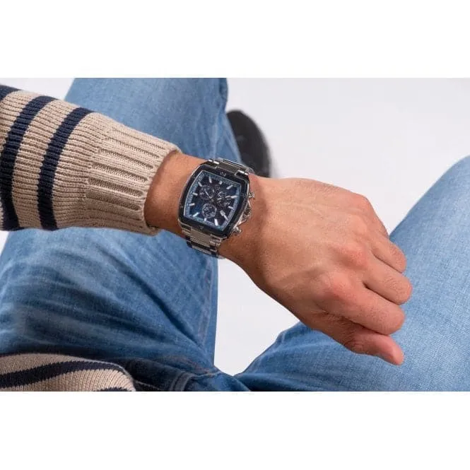 GC Gents Spirit Tonneau Silver Blue Watch Y83005G7MF