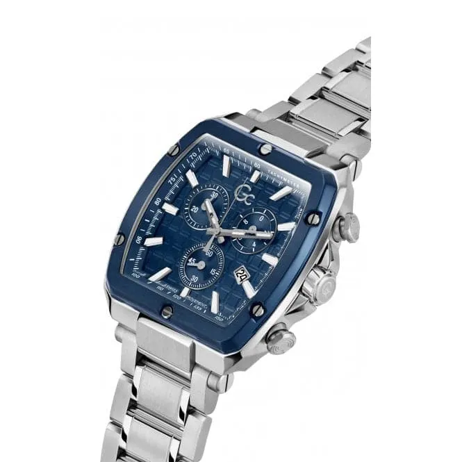 GC Gents Spirit Tonneau Silver Blue Watch Y83005G7MF