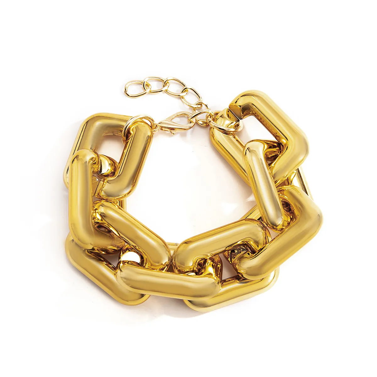 Golden Punk Thick Chain Bracelet