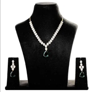 Green American Diamond Necklace