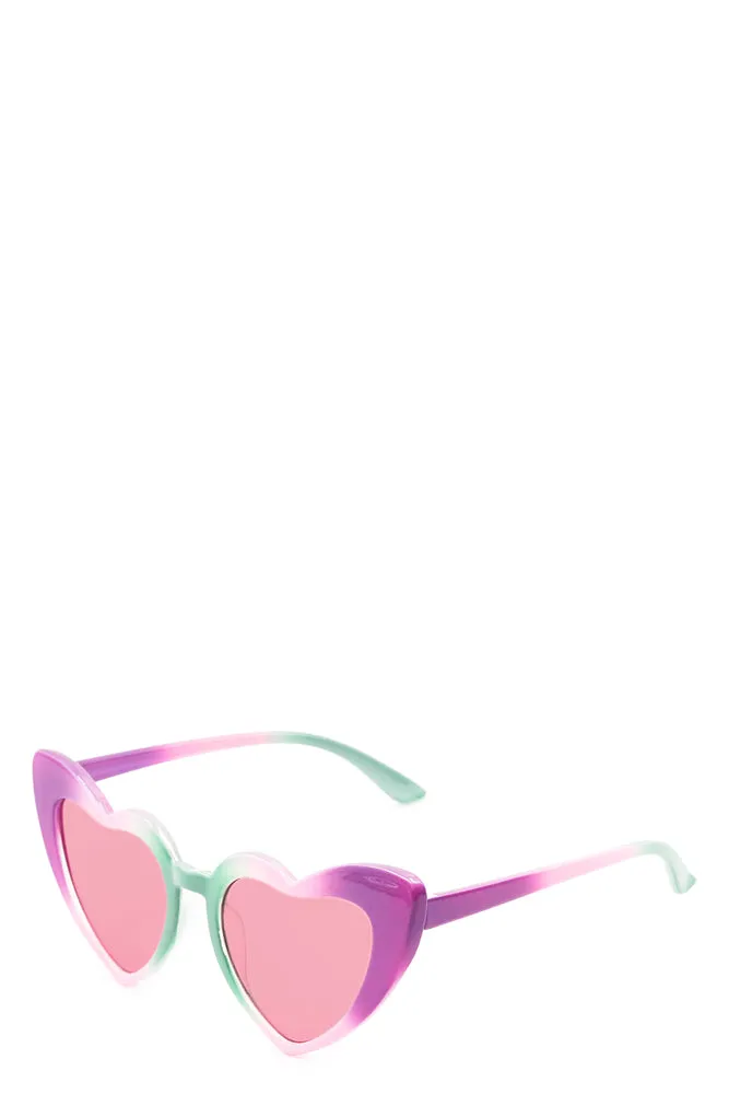 Heart Sunglasses Lilac