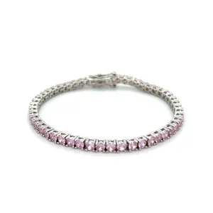 Ibiza Pink CZ’s 4 Prong Tennis Bracelet