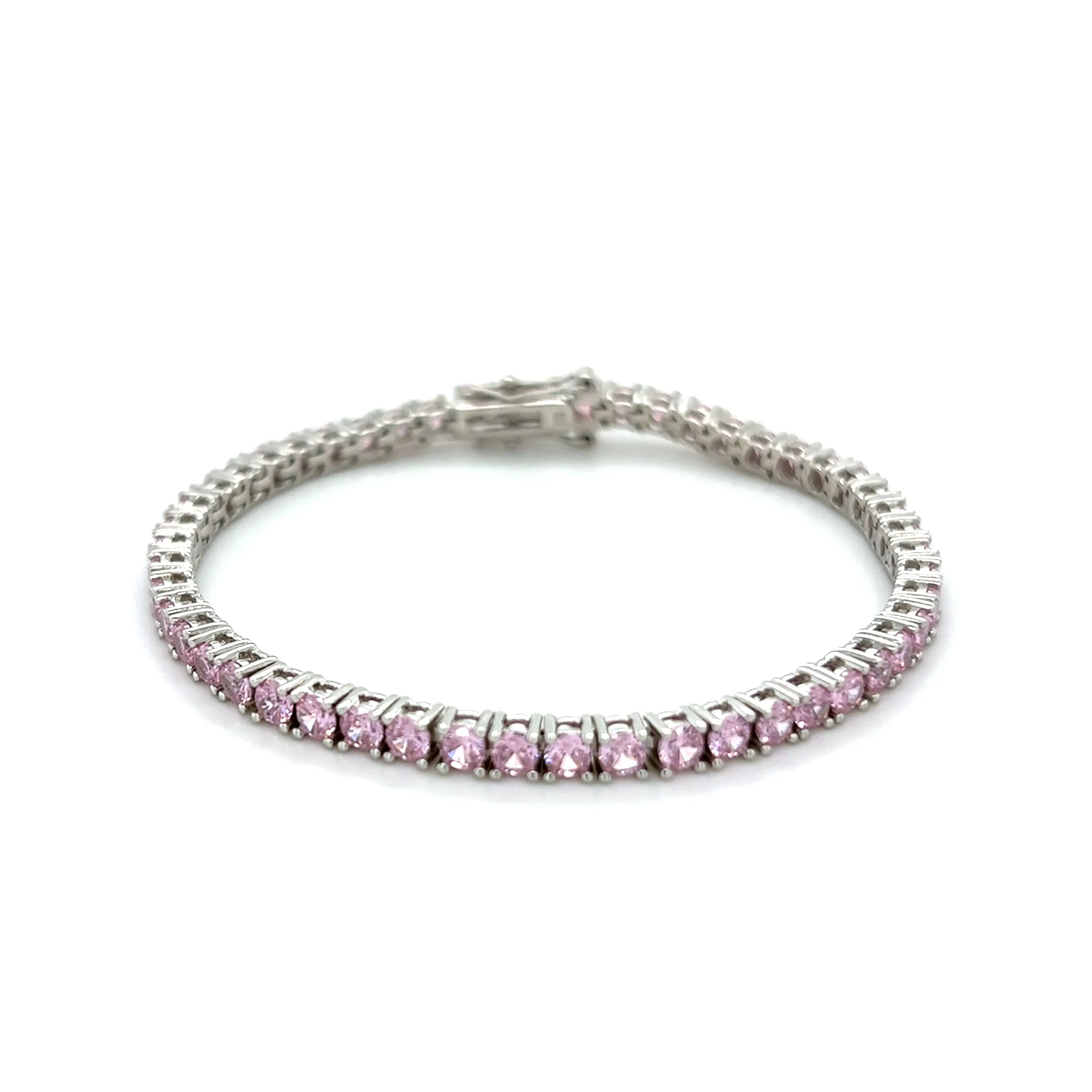 Ibiza Pink CZ’s 4 Prong Tennis Bracelet