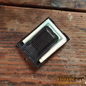 Lizard Black Clip Wallet
