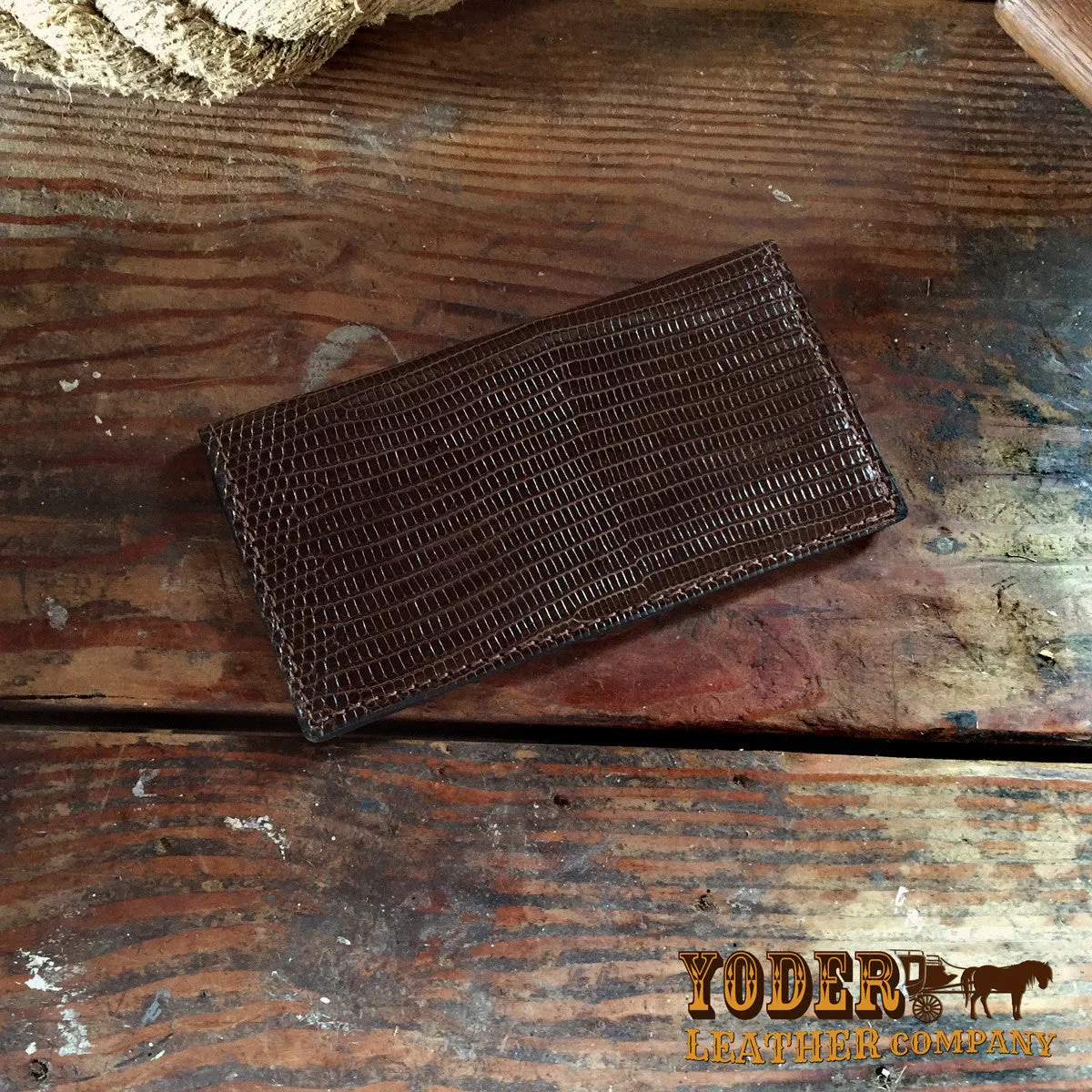 Lizard Brown Checkbook