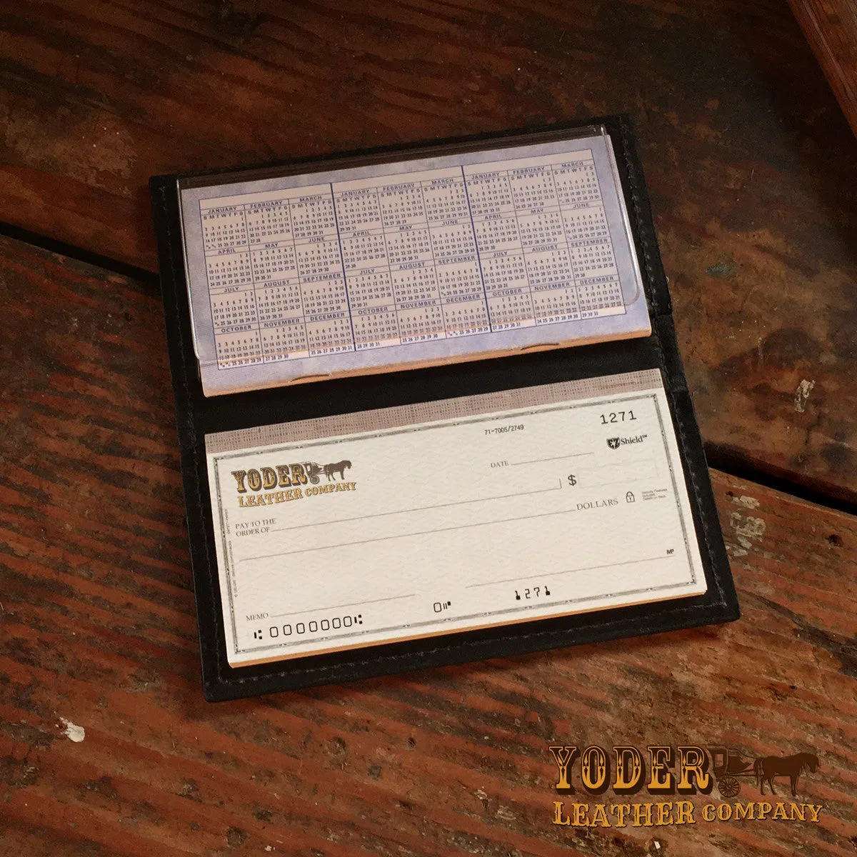Lizard Gray Checkbook