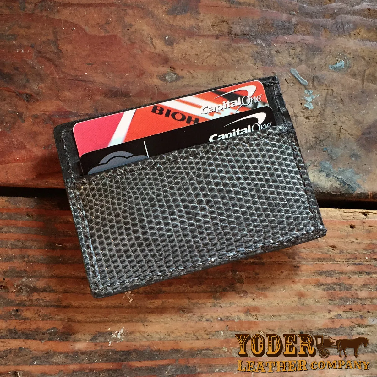 Lizard Gray Clip Wallet