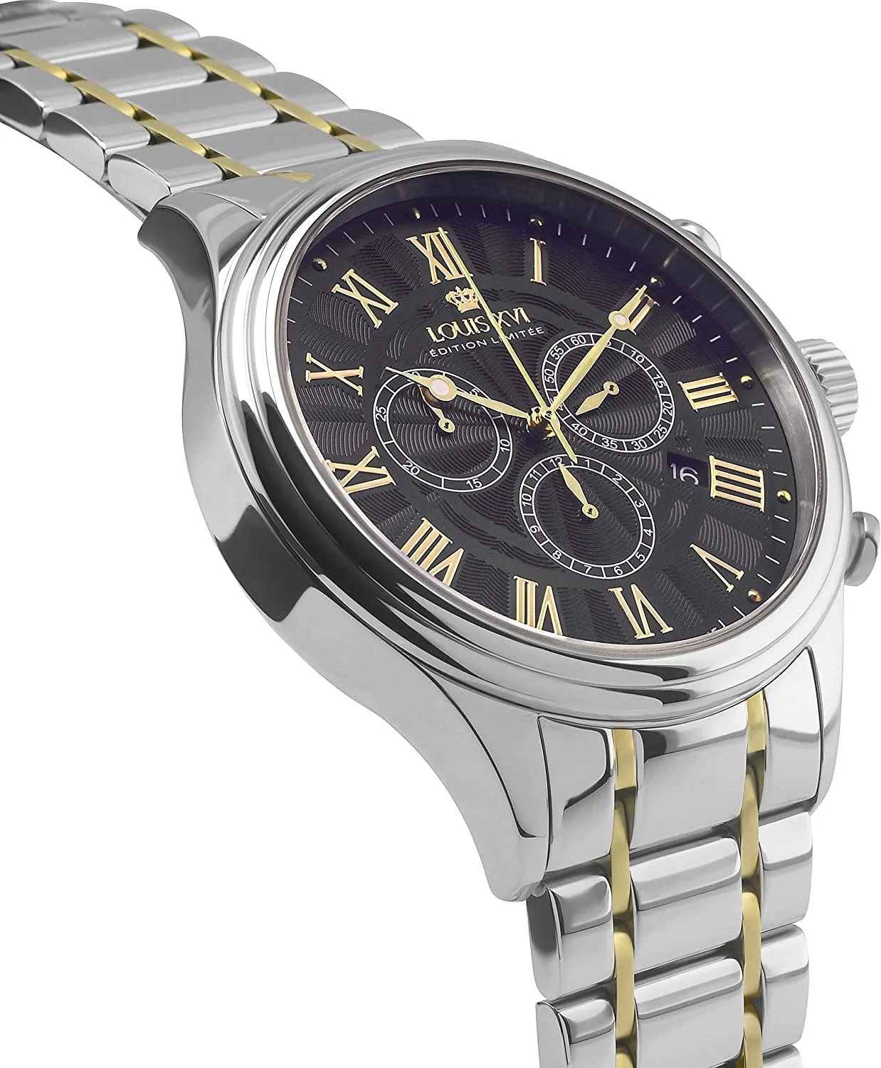 LOUIS XVI Men's Danton Silver/Gold Dial Swiss Made Analog Watch
