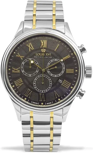 LOUIS XVI Men's Danton Silver/Gold Dial Swiss Made Analog Watch