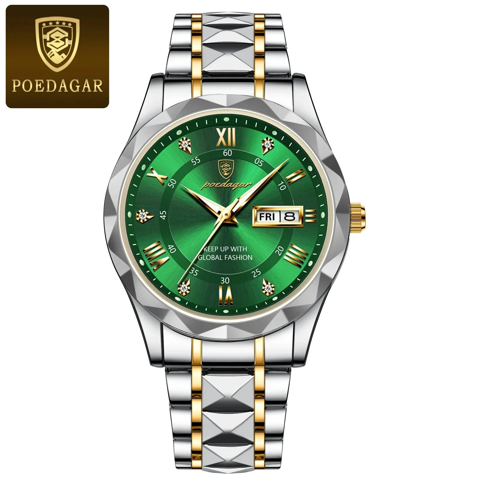 Luxury Businessman's Wristwatch: Waterproof, Luminous, Date and Week Display, Quartz Clock, Leather Men's Watch