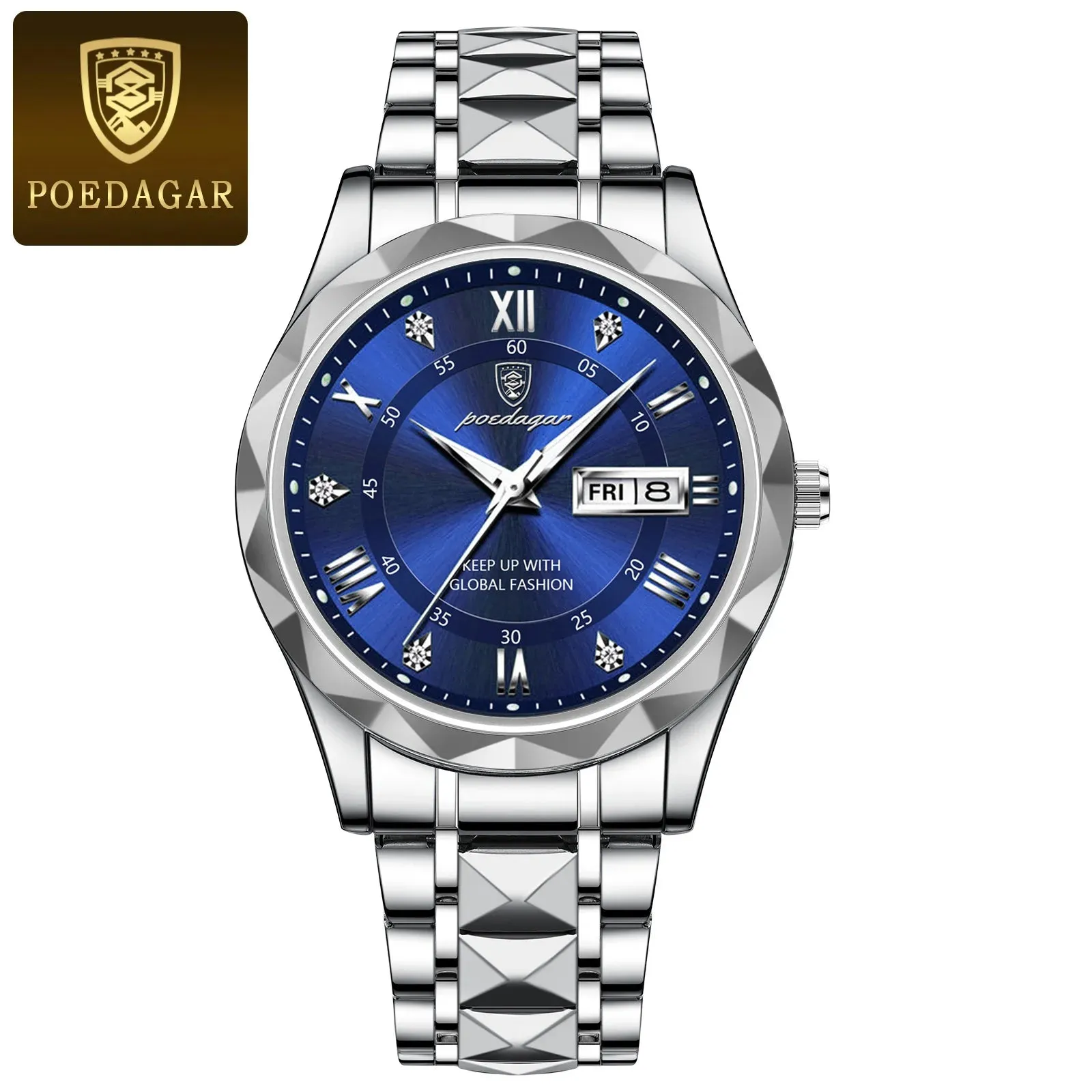 Luxury Businessman's Wristwatch: Waterproof, Luminous, Date and Week Display, Quartz Clock, Leather Men's Watch