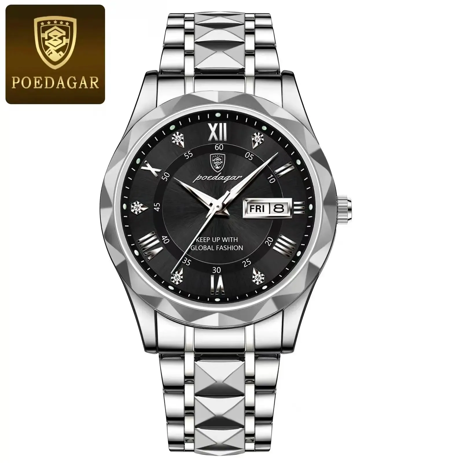 Luxury Businessman's Wristwatch: Waterproof, Luminous, Date and Week Display, Quartz Clock, Leather Men's Watch