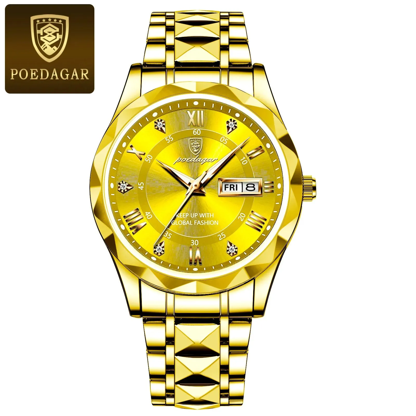 Luxury Businessman's Wristwatch: Waterproof, Luminous, Date and Week Display, Quartz Clock, Leather Men's Watch