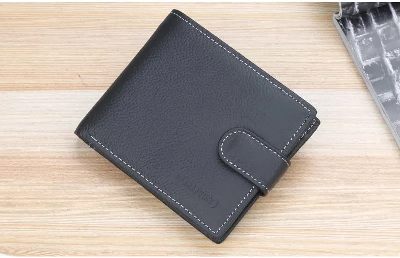 Men's Letter Leather Magnetic Buckle Wallets